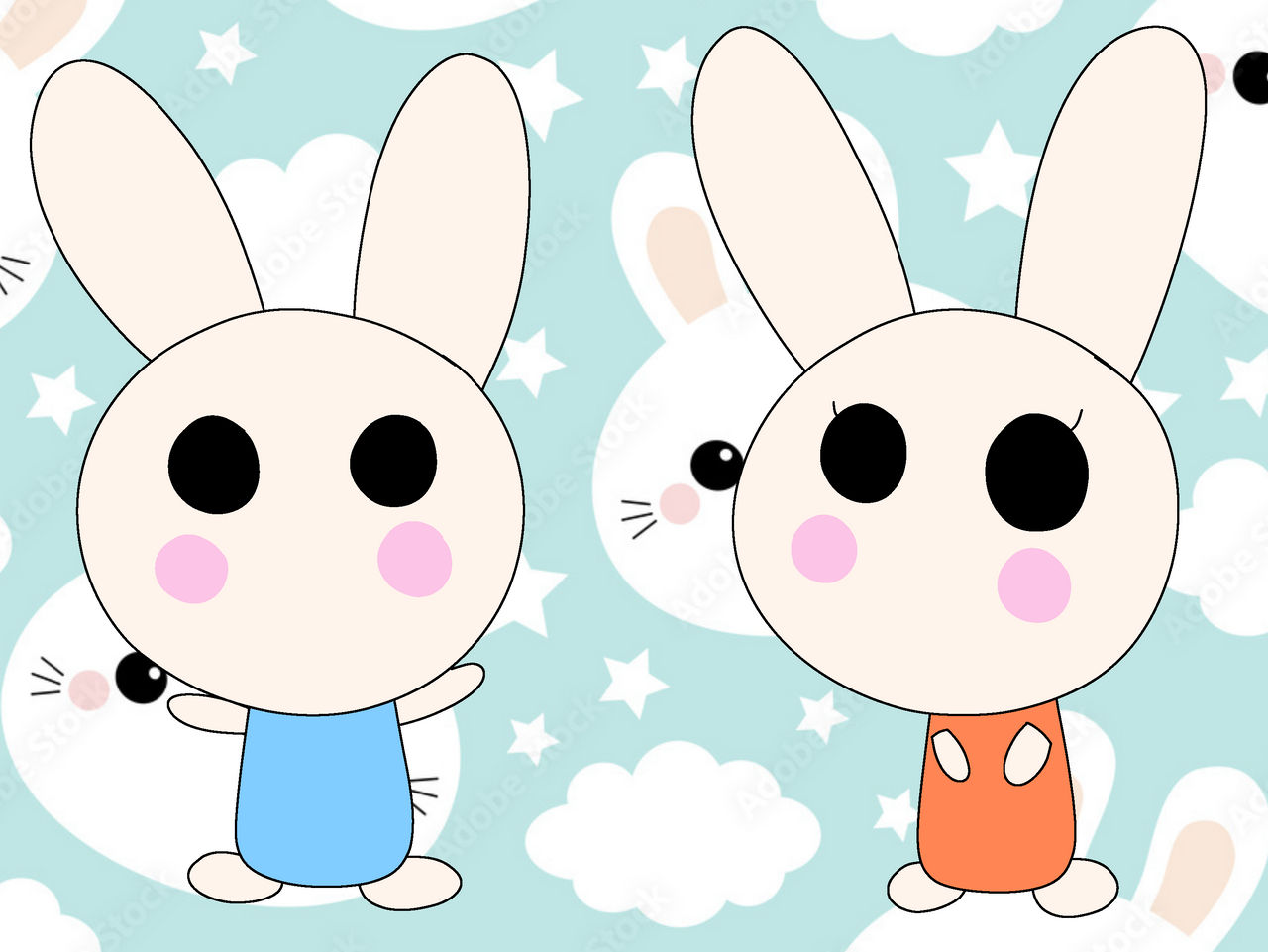 Kawaii Rosie and Robbie Rabbit by Awesomesuzy11 on DeviantArt