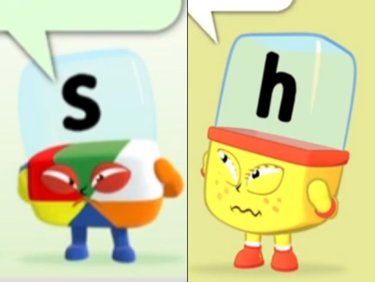 Alphablocks R Angry Alphablocks S and H When They Hear Something Loud by Awesomesuzy11 on ...