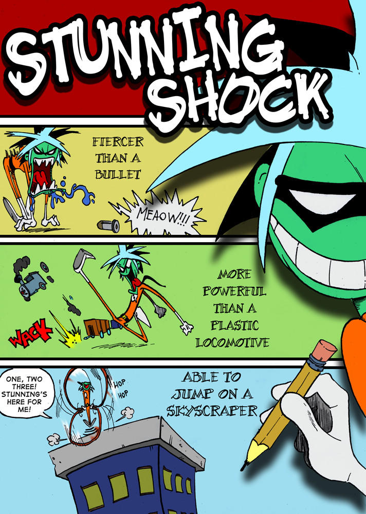 Stack Shock Comic Stunning Shock Cover 1 by BoskoComicArtist on DeviantArt