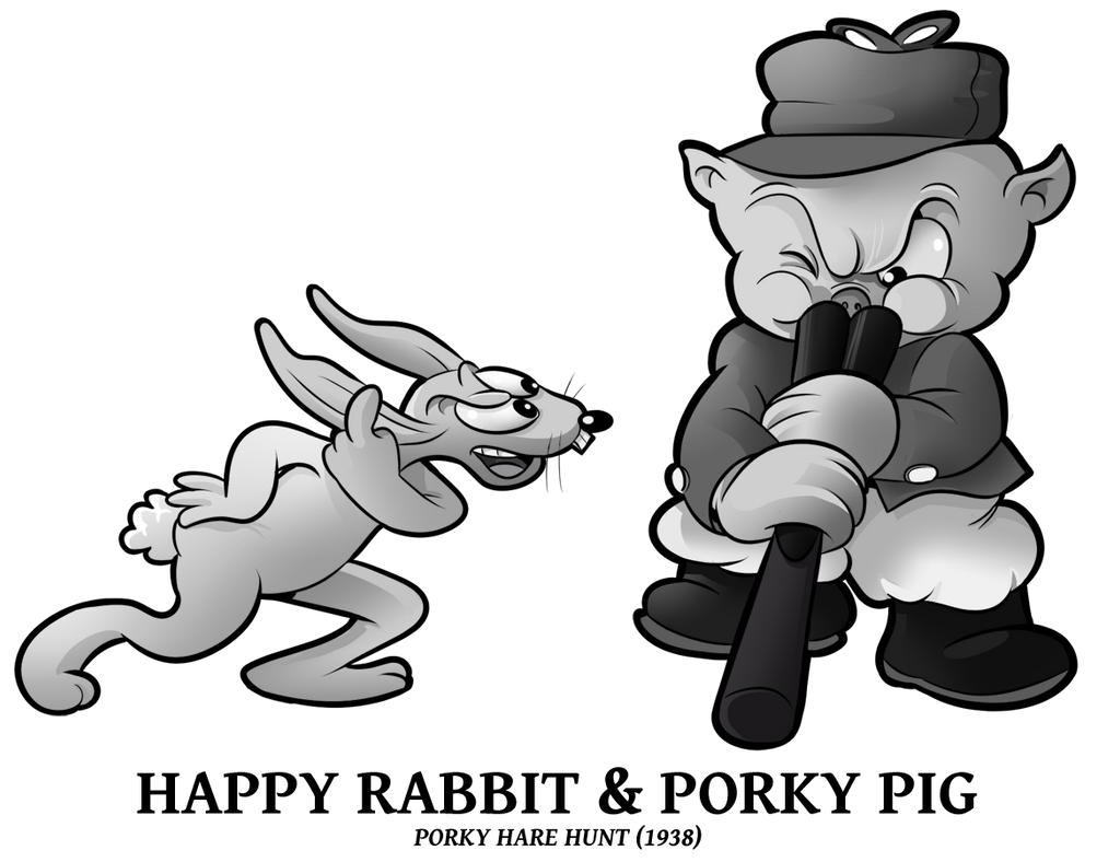 1938 - Happy Rabbit n Porky Pig by BoskoComicArtist on DeviantArt