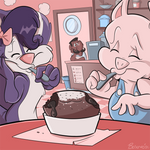 Commission - Sharing a souffle by BoskoComicArtist