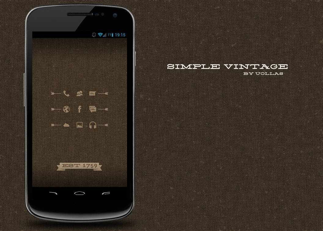 Classic Android Style Simple Vintage - Android Home Screen by Uollas on DeviantArt