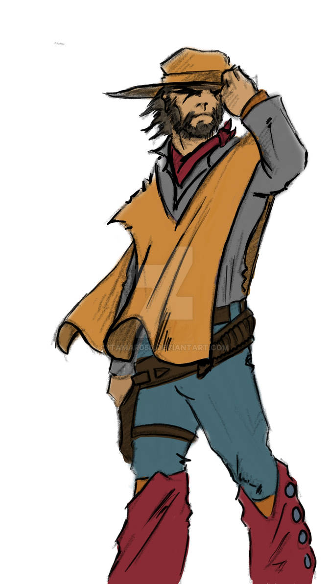 Cowboy Sketch 18.4.16 by itamar050 on DeviantArt