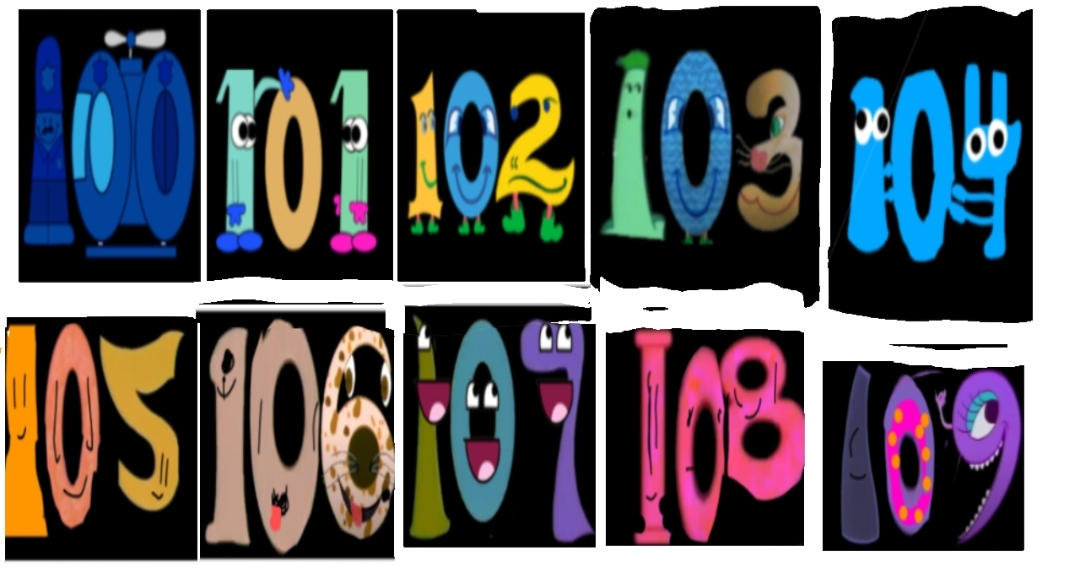 Vectorized Sesame Street Number Creatures 100-109 by nuhhjj on DeviantArt