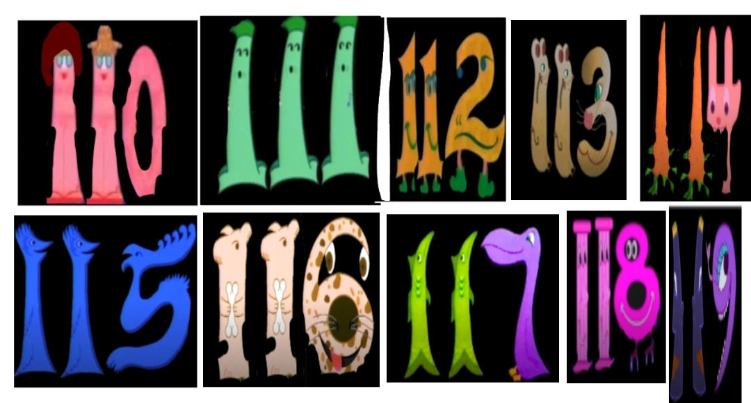 Vectorized Sesame Street Number Creatures 110-119 by nuhhjj on DeviantArt