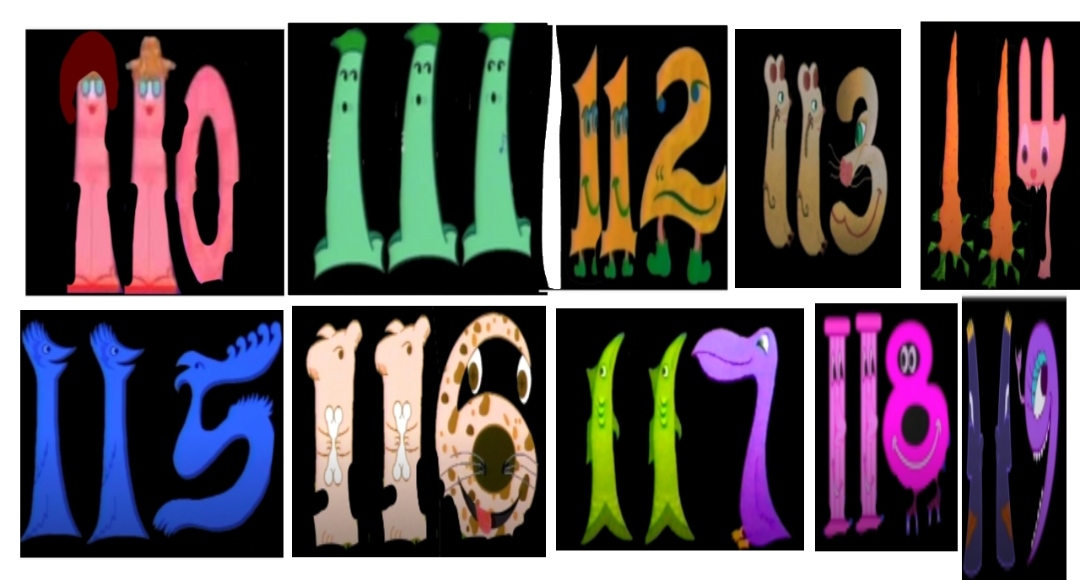 Vectorized Sesame Street Number Creatures 110-119 by nuhhjj on DeviantArt