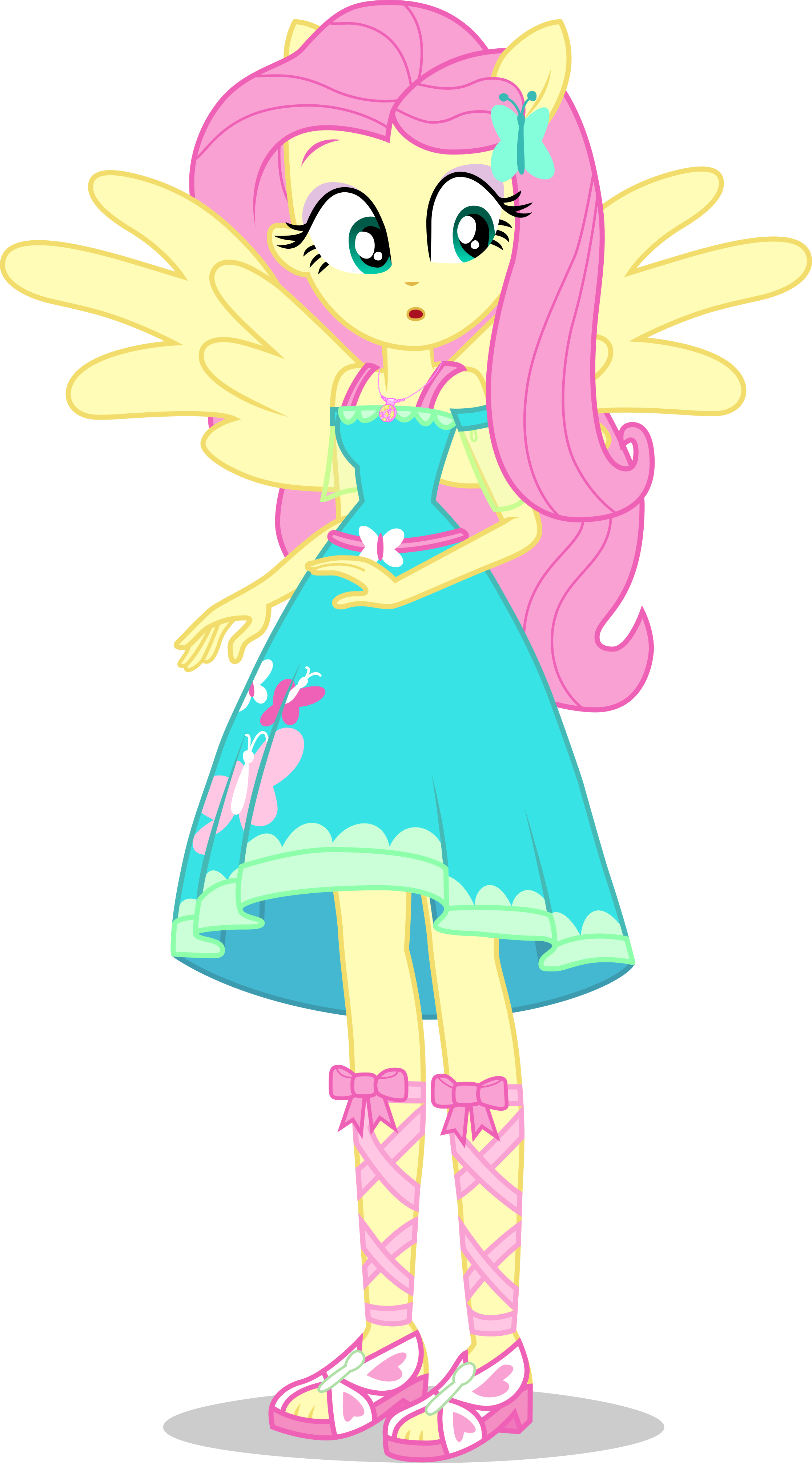 Fluttershy (EqG) - Pony Ears and Wings by DustinWatsonGKX on DeviantArt
