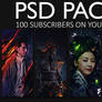 100 Subscribers PSD Pack