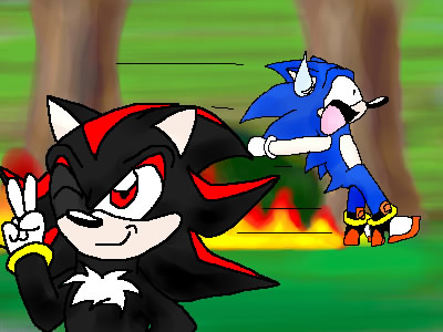 Sonic Steals Shadow's Shoes XD