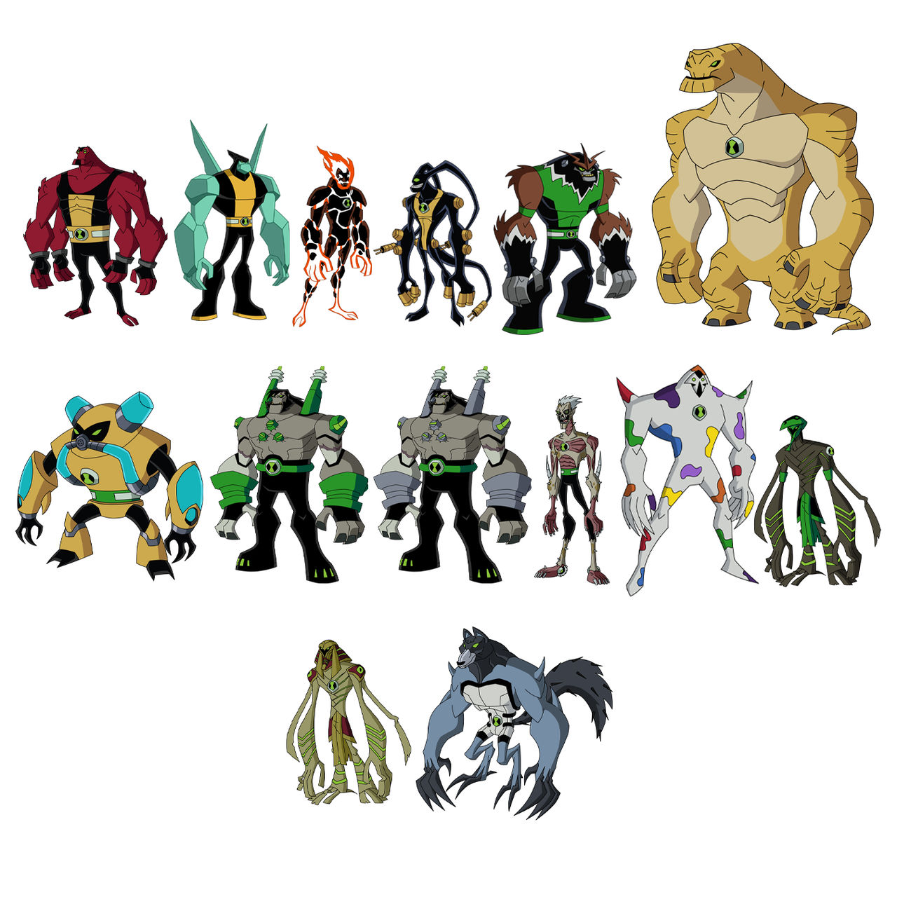 Alternate Alien Designs by JupaGo25 on DeviantArt