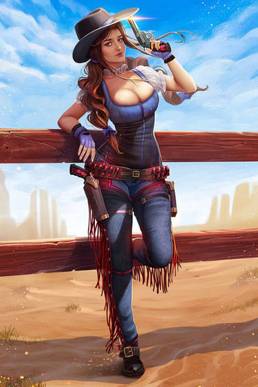 Steam Punk Western Girl Art by JunglecatDreams on DeviantArt