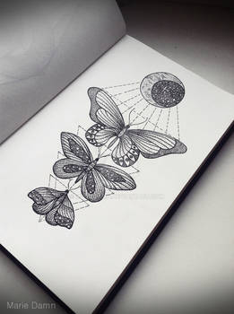 butterflies sketch