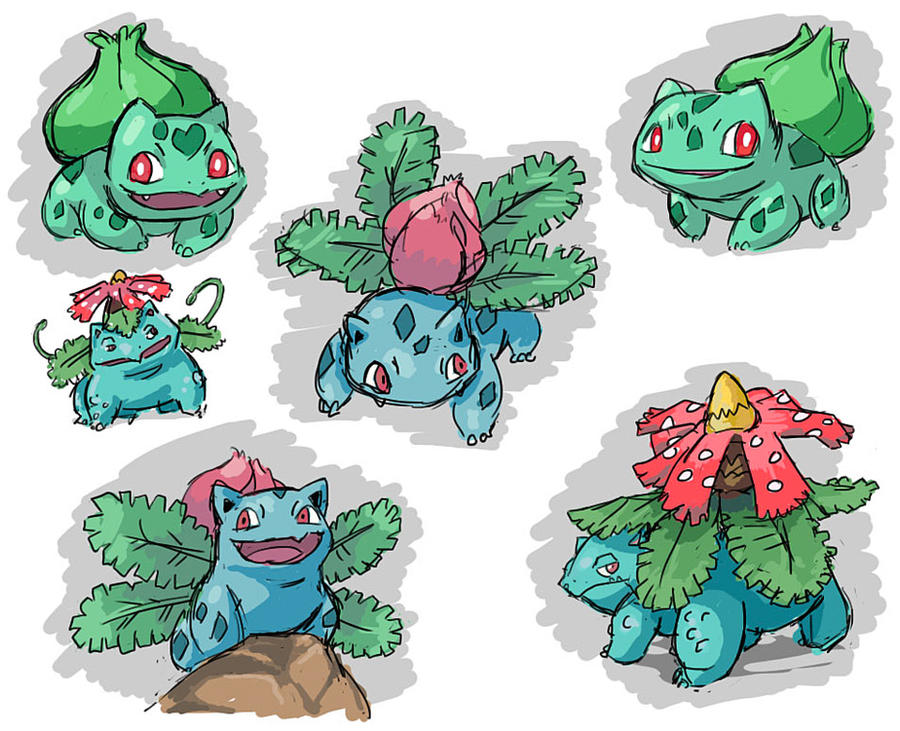 Pokemon Firered Bios: Bulbasaur Family by VaatiMccloud on DeviantArt