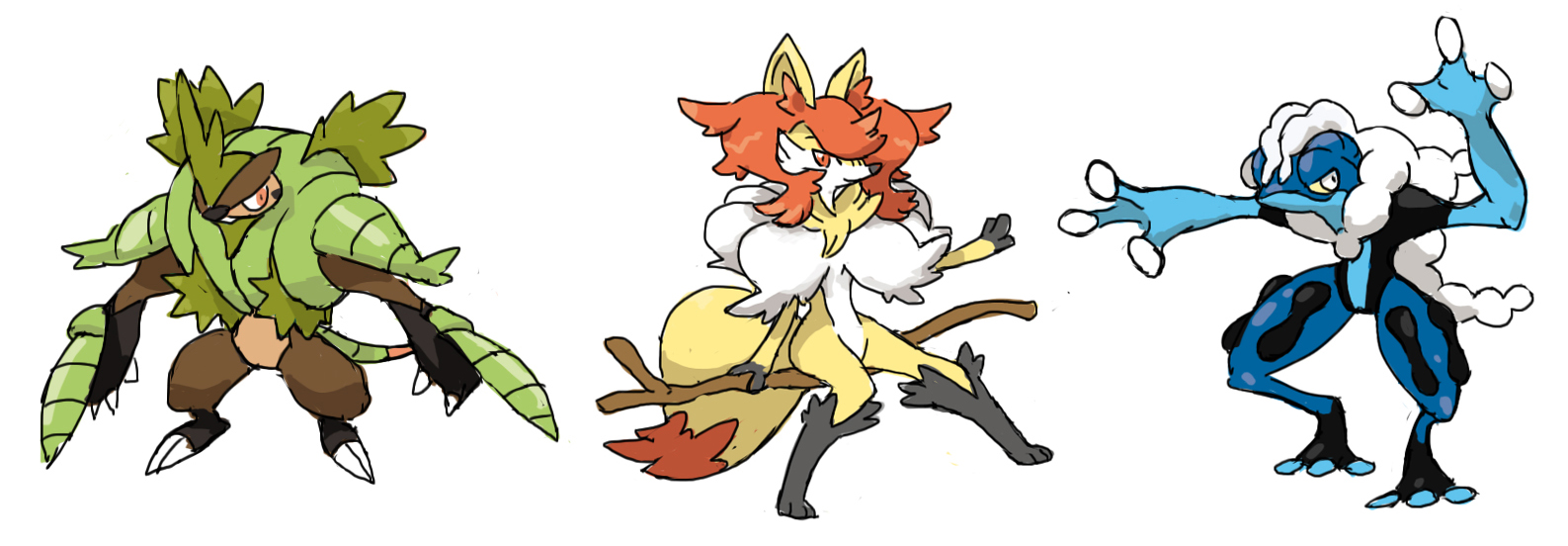 Kalos Starter Evolutions