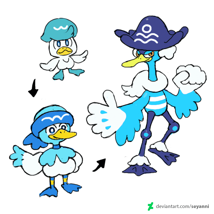 Quaxly Evolution Line by Seyanni on DeviantArt