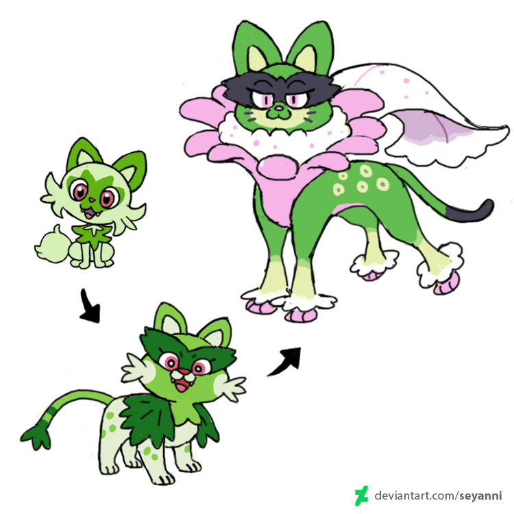 Sprigatito Evolution Line by Seyanni on DeviantArt
