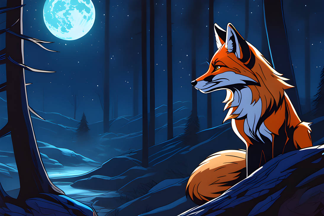 Full Moon Fox by PaigeCompositor on DeviantArt