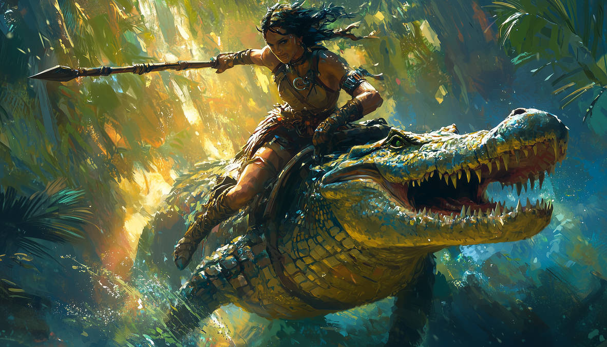 Gator Spear Rider by PaigeCompositor on DeviantArt