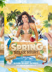 Tropical Spring Summer Beach Night Flyer Party