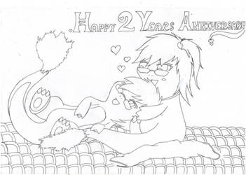 Happy 2nd Year Anniversary - lineart