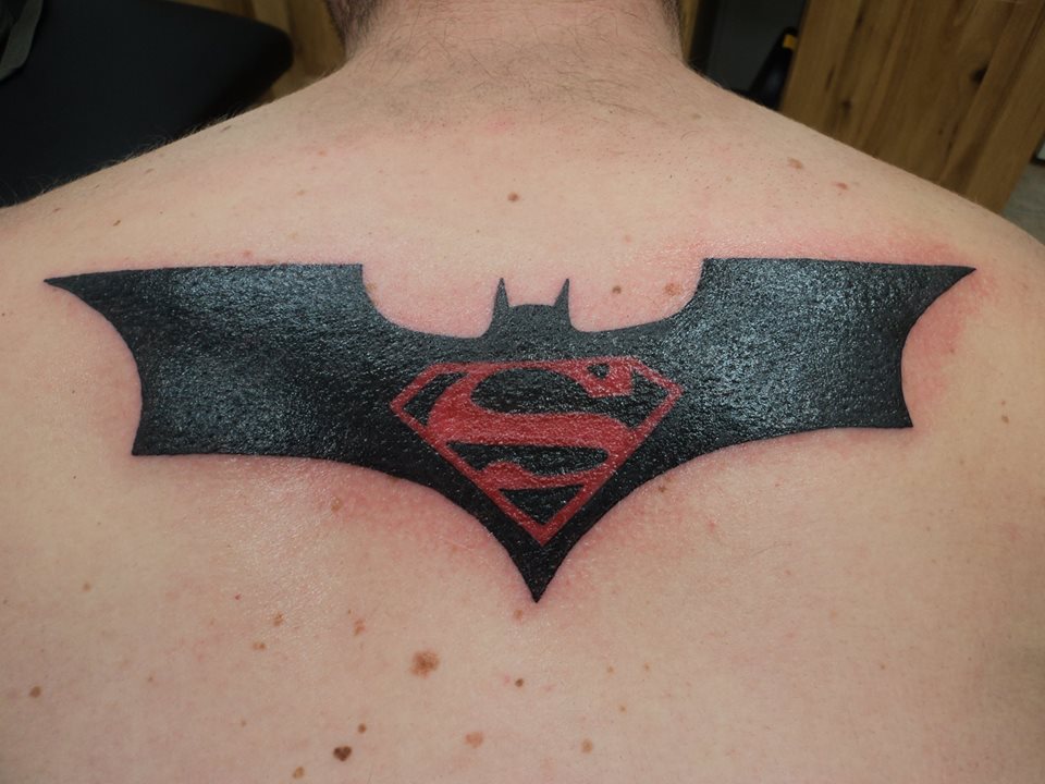 Batman Superman logo Tattoo by spellfire42489 on DeviantArt