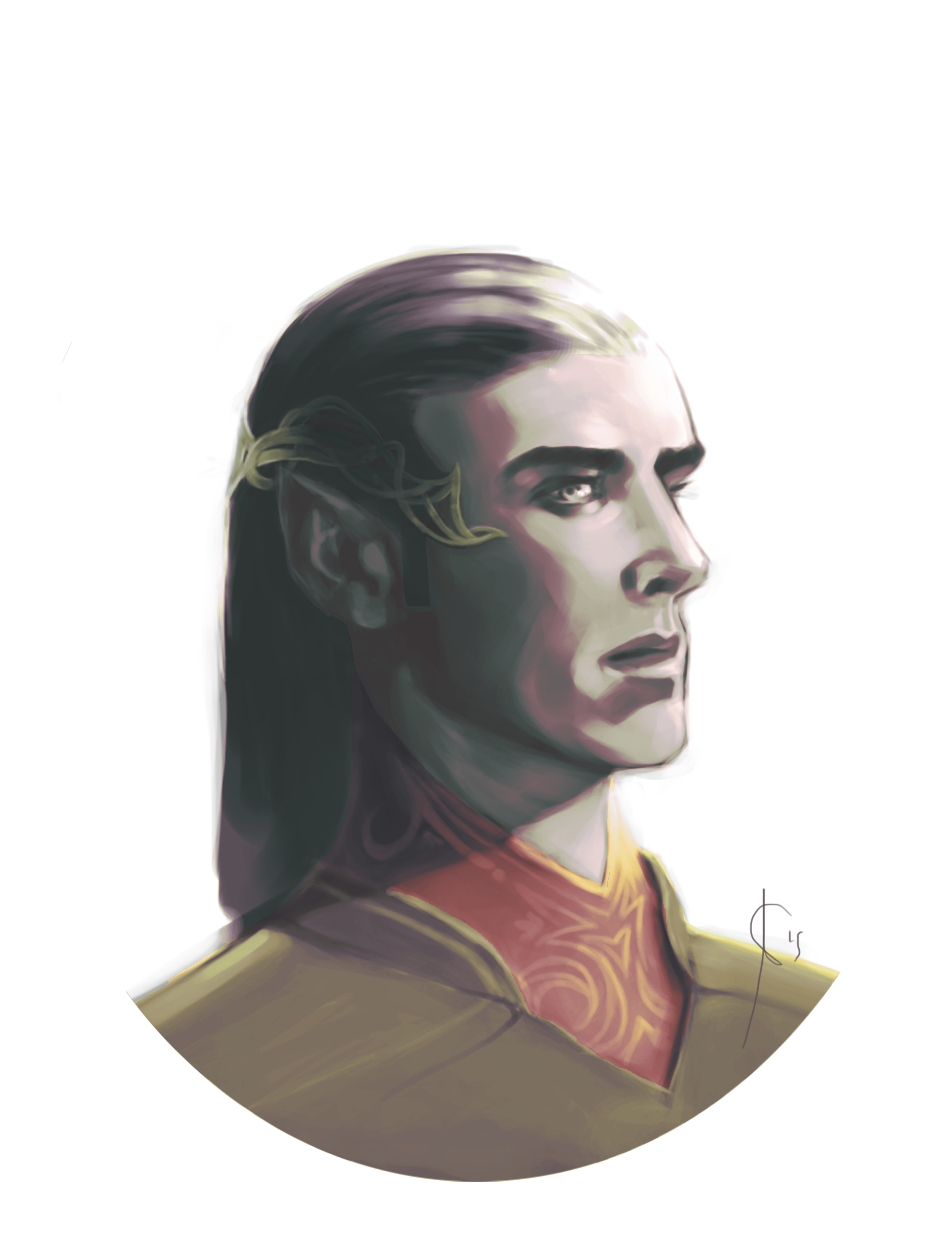 The portrait of an elven lord