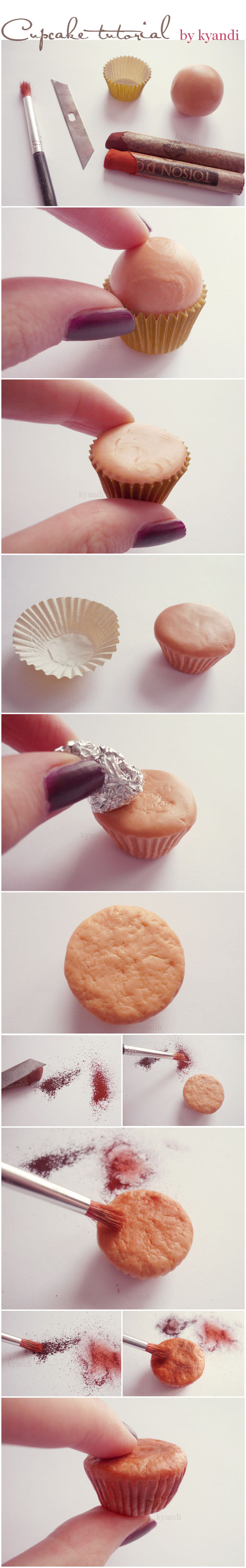 Cupcake tutorial: polymer clay