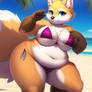Chubby kitsune bikini 6