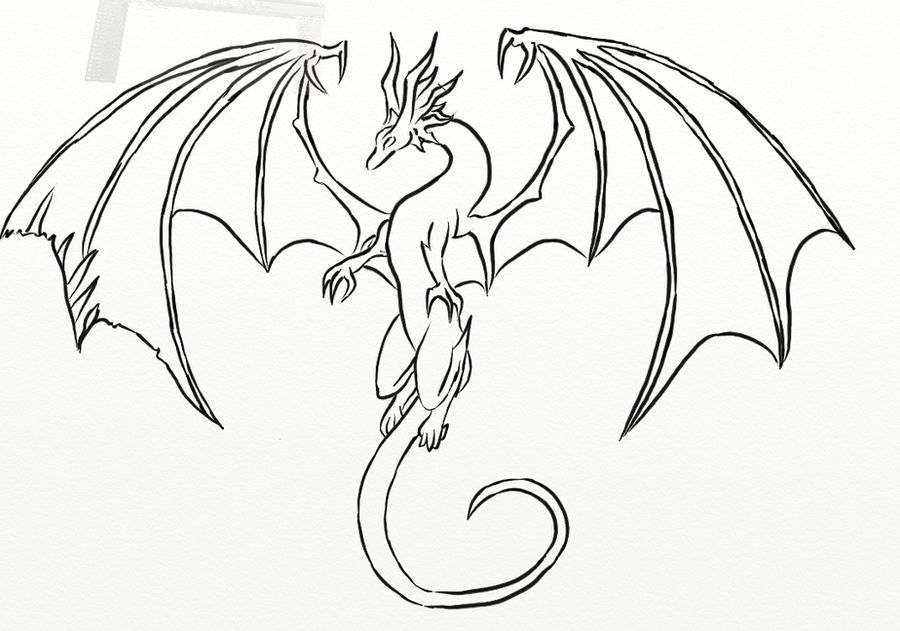 Flying Dragon Sketch by Dragon99099 on DeviantArt