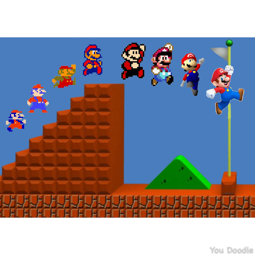 Mario flag pole fanart by chikamotokenji on DeviantArt