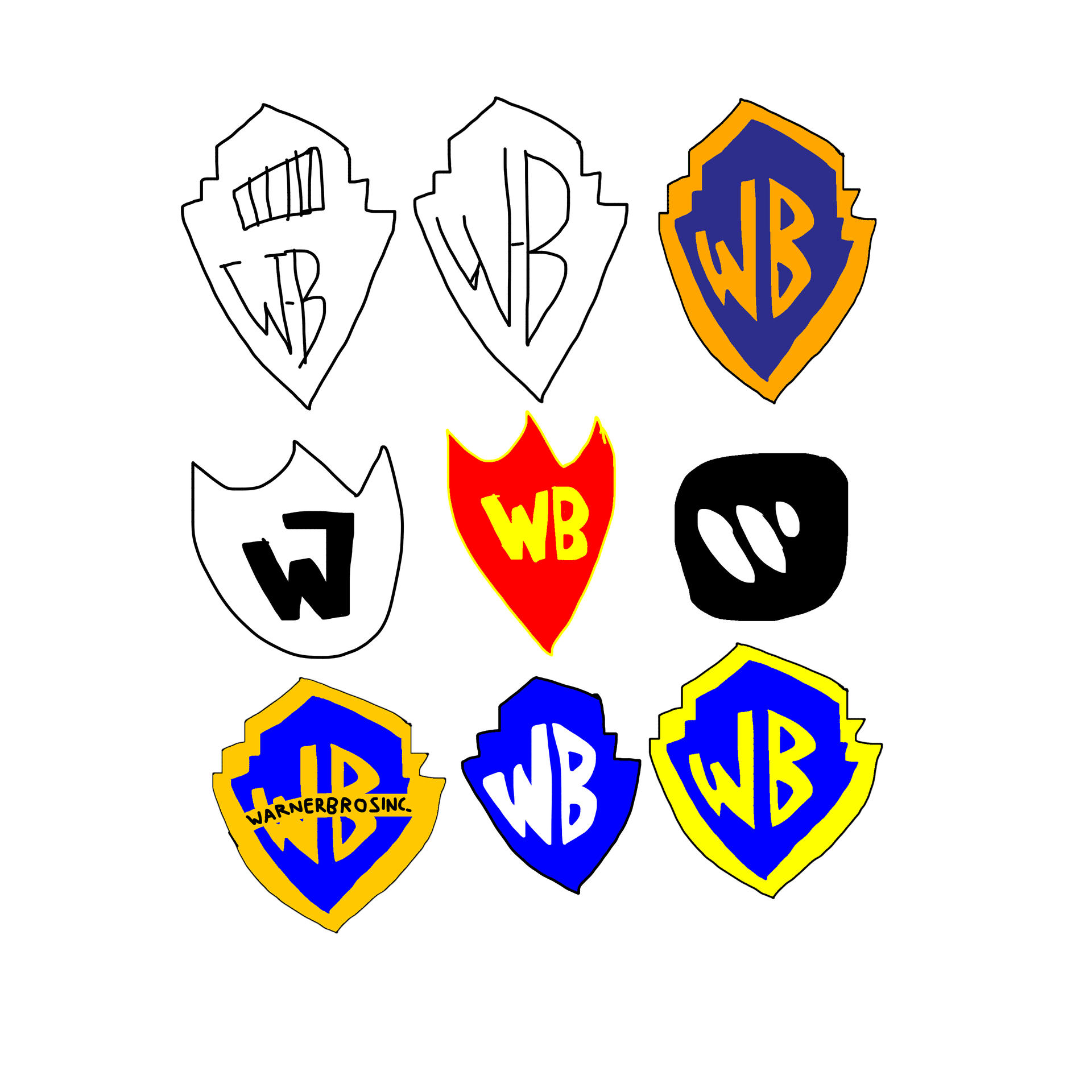 Warner bros logo history by chikamotokenji on DeviantArt