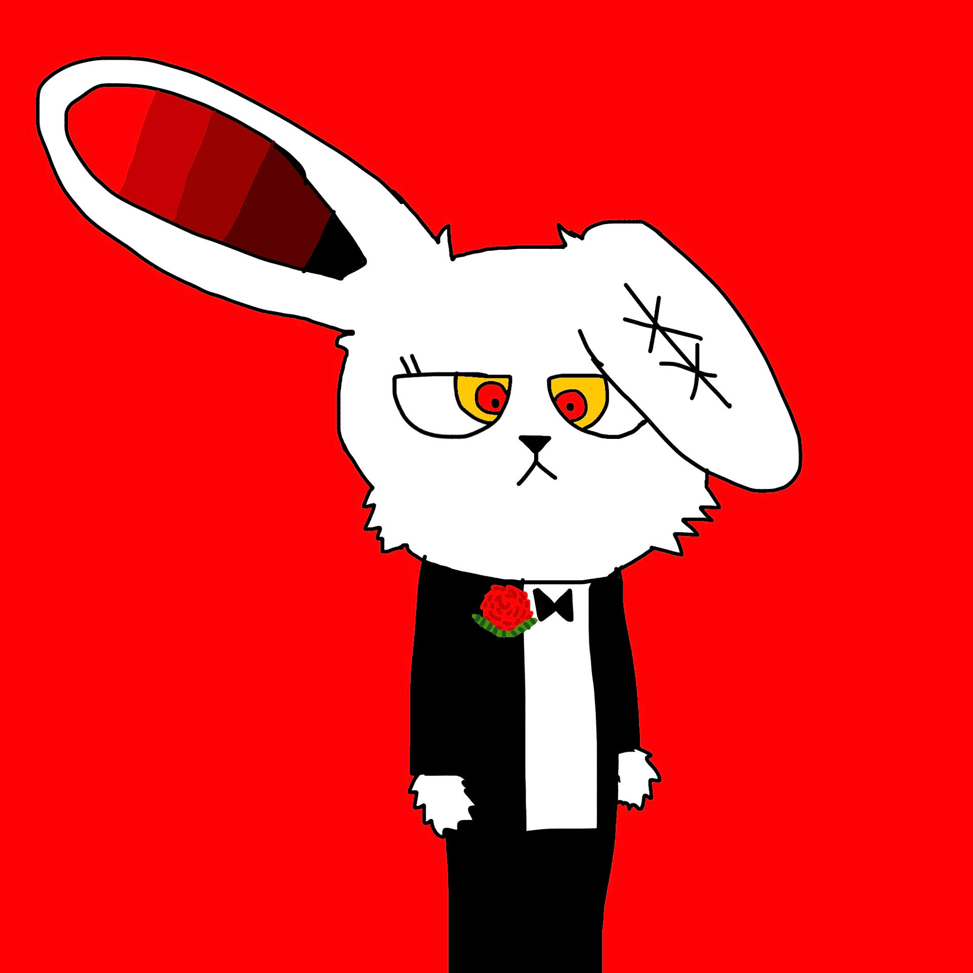 Tuxedo bloody bunny by chikamotokenji on DeviantArt