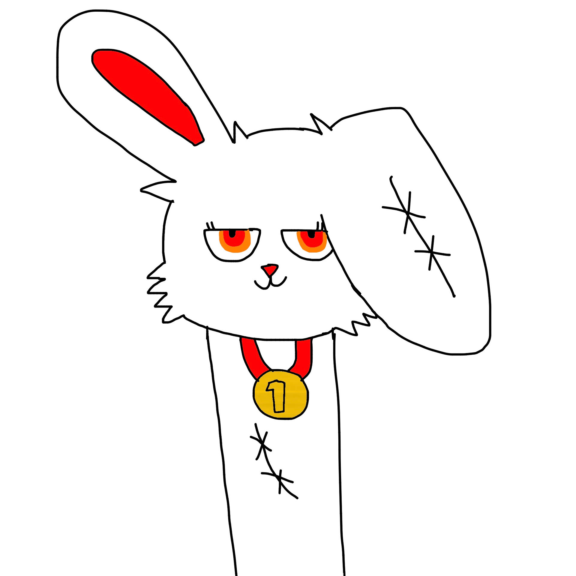 Bloody Bunny with Gold medal by chikamotokenji on DeviantArt