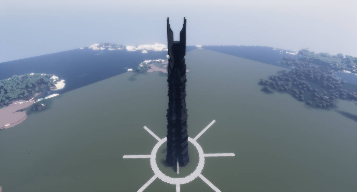 Orthanc Tower of Isengard and Saruman. Minecraft by GutCraft on DeviantArt