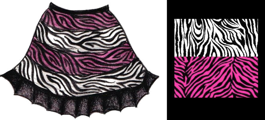 Bicolor Zebra Skirt