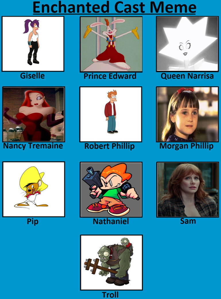 My Enchanted Cast Meme By Iankyle1189 On Deviantart My Enchanted Cast Meme By Iankyle1189 On Deviantart