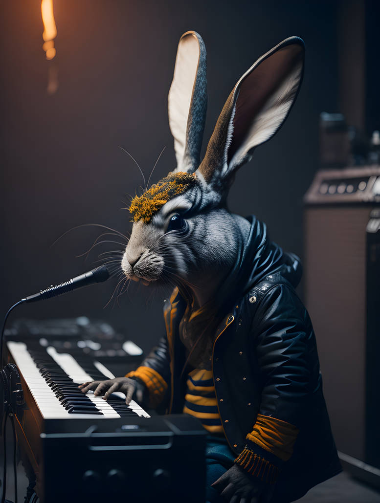 The Punk Rockstar Rabbit by ArticWolfAI on DeviantArt