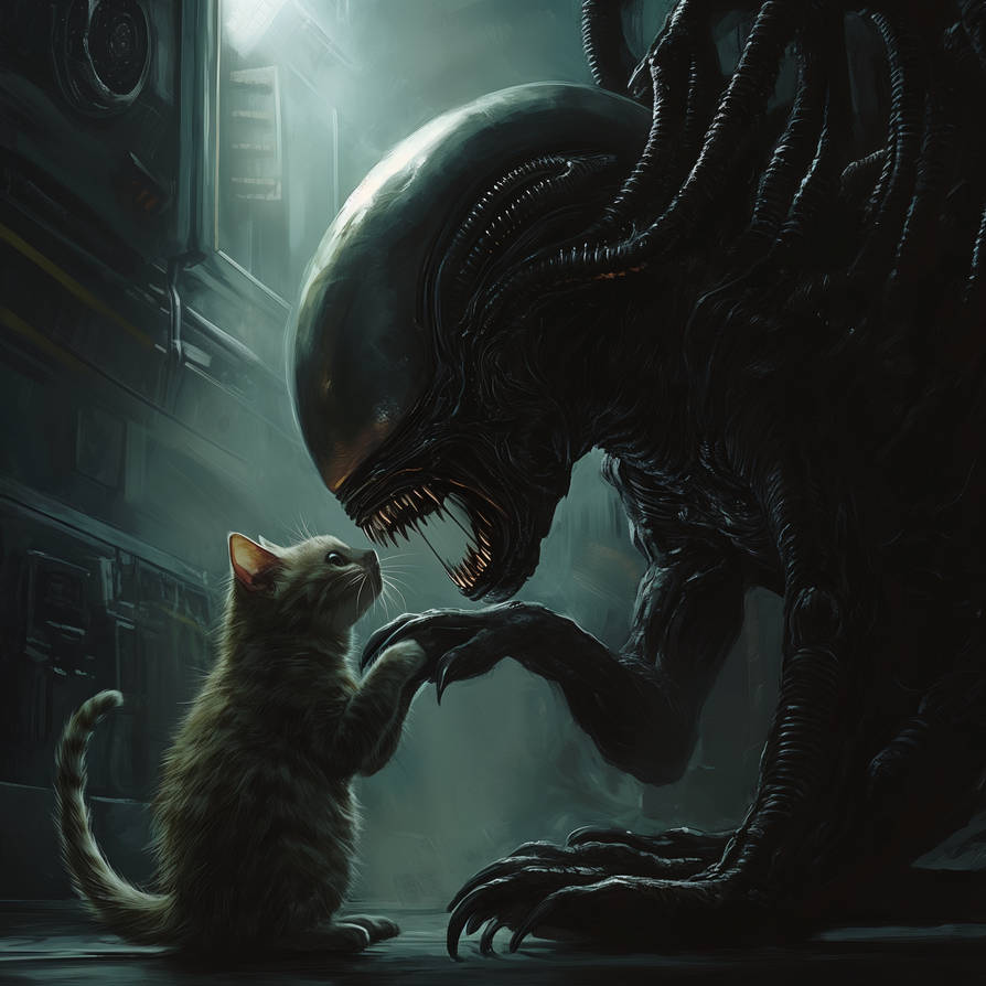 Cat meets Alien by KawaiTiti on DeviantArt