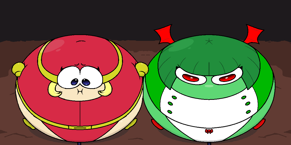7/8 Pooka Girl N Fygar Girl round inflation by Sonicateds on DeviantArt
