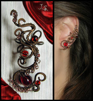 Ear cuff Red