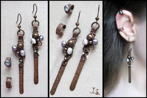 Earrings and small ear cuffs