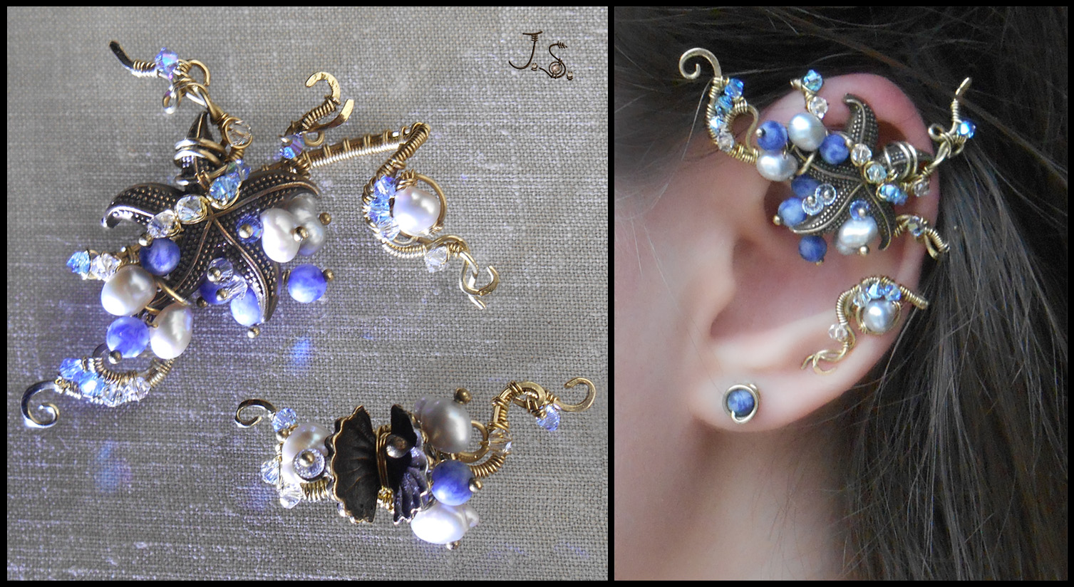 Set of ear cuffs Treasures of sea