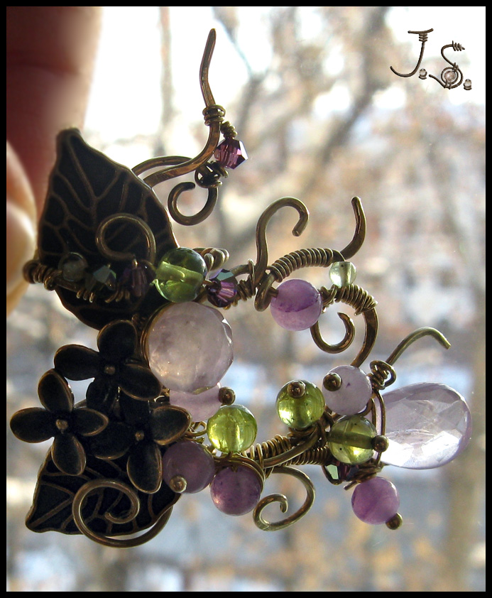 Spring in the Mirkwood set of ear cuffs and studs