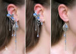 Ear cuff and long earrings Spring air