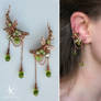 Copper ear pins May showers