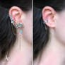 Silver ear cuffs set Shallow water