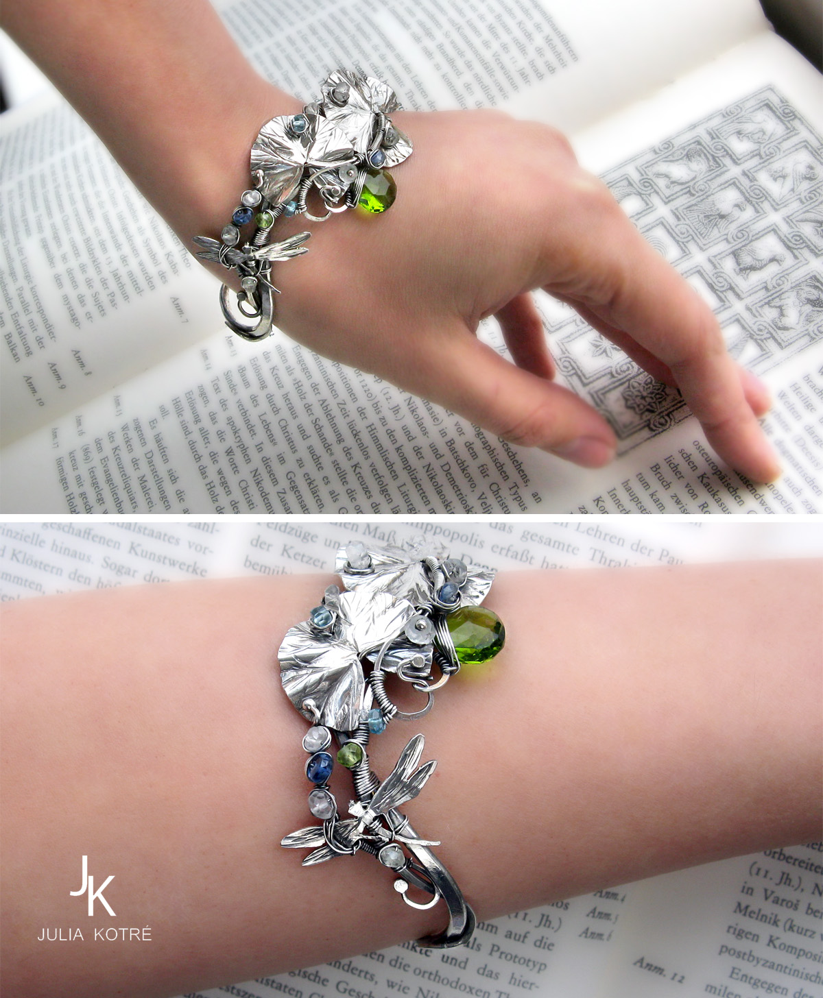 Quiet pond silver bracelet