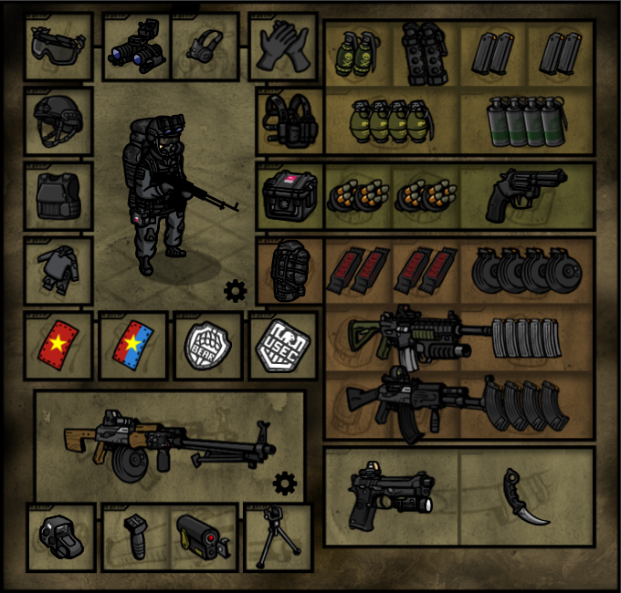 Random Defense Items Random equipment set for soldiers #1 by hackerfakeincodm on DeviantArt