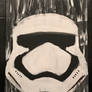 Abstract painting: first order stormtrooper helmet