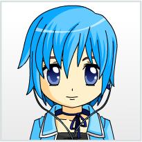 Aqua Sample as an Anime from Anime Face Maker 2